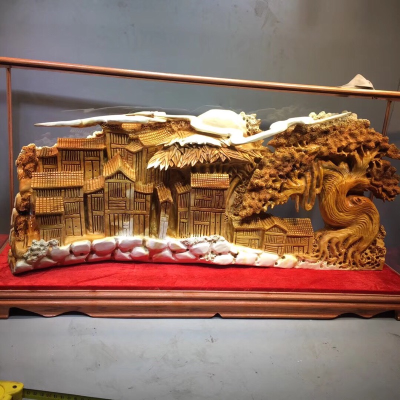 崖柏根雕木雕98-32-60山里人家