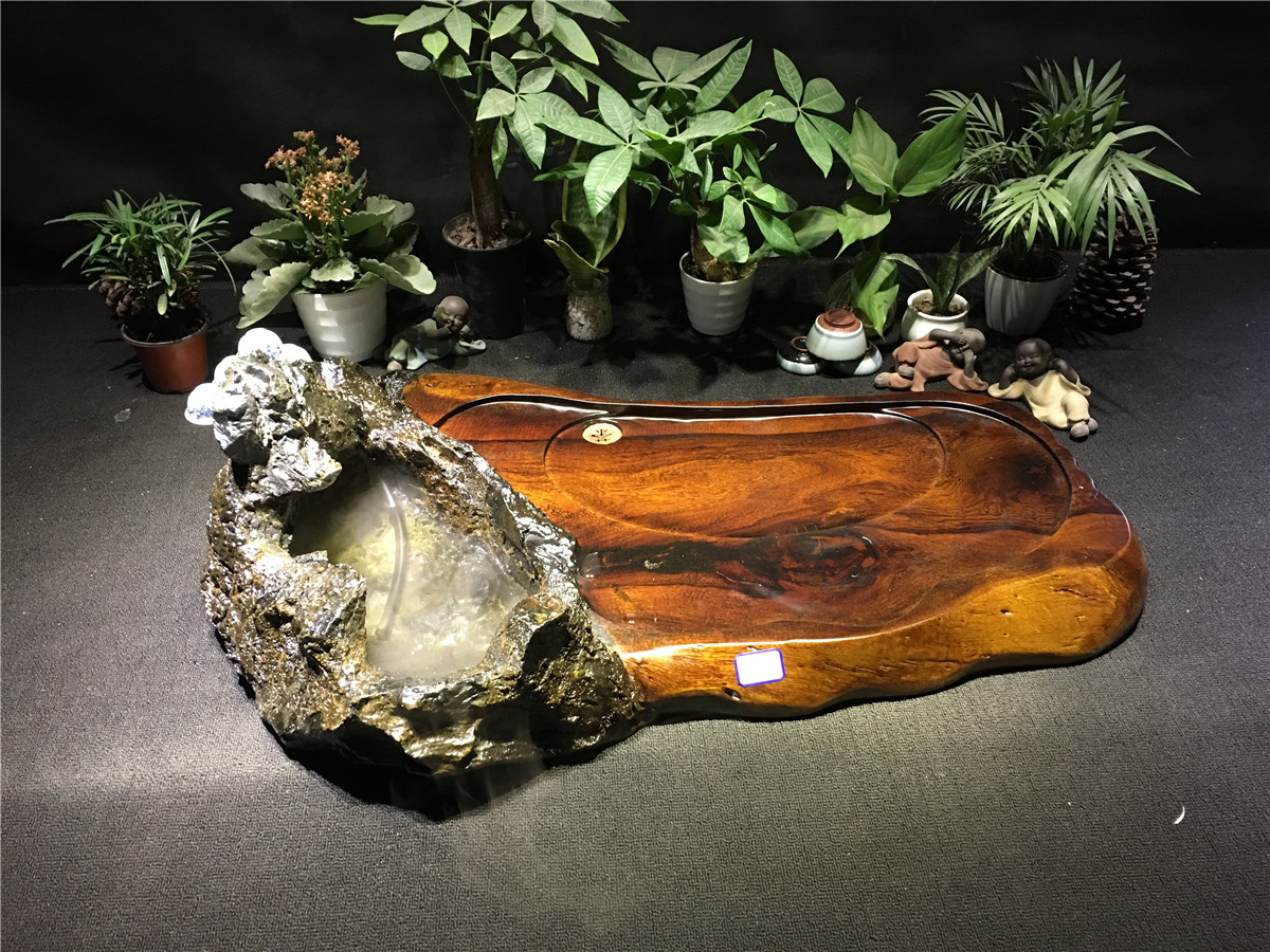 雞翅木茶盤 流水魚缸 AL1201 80*52*5cm