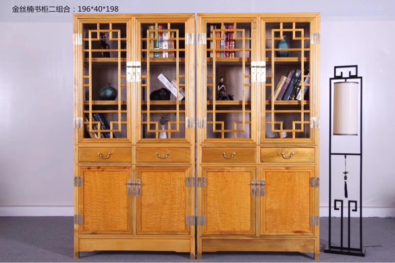 金絲楠書(shū)柜/書(shū)架兩件套99-99-99