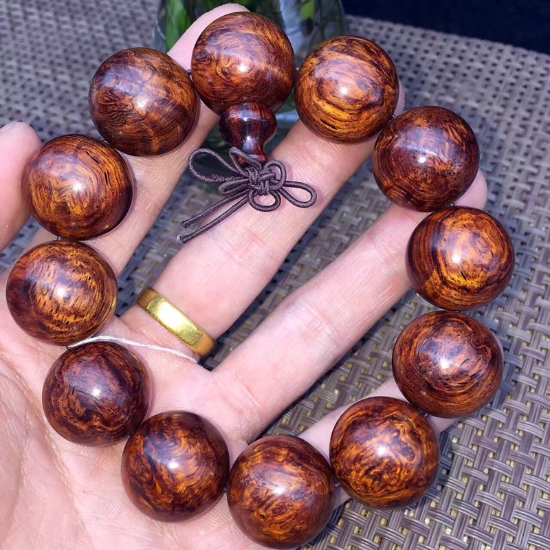 海南黃花梨佛珠手串 帶瘤疤 尺寸2.0 12顆