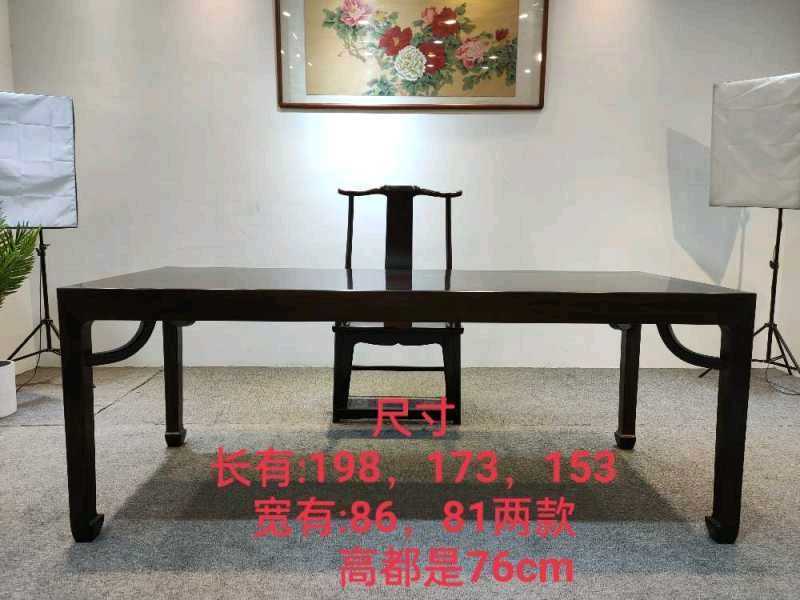 精品新款式純黑檀茶桌7件套