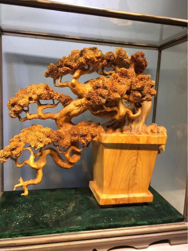 崖柏根雕木雕71-25-54發(fā)財樹